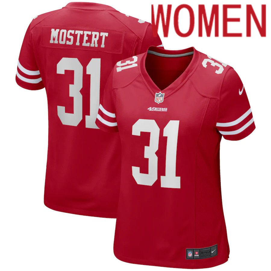 Women San Francisco 49ers #31 Raheem Mostert Nike Red Game NFL Jersey